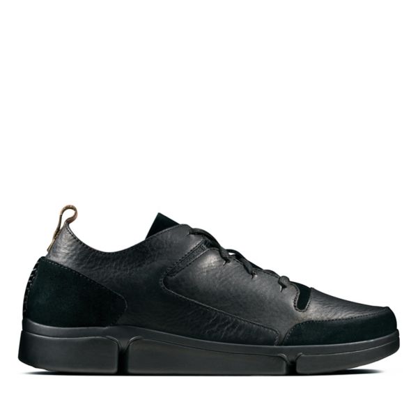 Clarks Mens Tri Verve Lace Trainers Black | USA-1942836